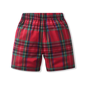 Enfant en bas âge garçons Stretch taille Plaid Shorts Noël Style Design polyvalent mode enfants garçon coton Shorts pour la fête de vacances - Product Image 2