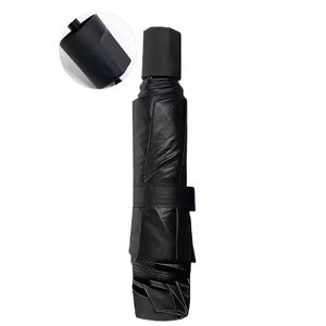 Custom logo Promotional Travel 3 Folding Pongee Outdoor Foldable Rain Semi-<b>Automatic</b> <b>Umbrella</b> - Product Image 2