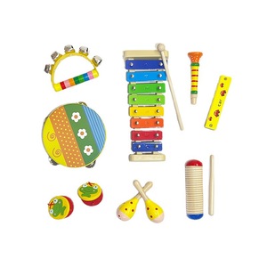 Juego de Instrumentos de Percusión de Madera al por Mayor con Xilófono, Maraca, Flauta Piccolo y Tubo de Sonido para la Educación Musical y el Juego Infantil - Product Image 1