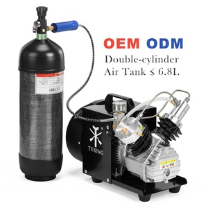 Compresor de Aire TUXING de Alta Presión, Doble Cilindro, Mini, 4500 Psi/300 Bar/30 Mpa, con Separación de Aceite y Agua, para Caza, Buceo, PCP - Product Image 1