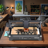 Nouvelle machine de gravure laser Woxcker L2 Mini 10W CNC pré-assemblée, haute précision 0,01 mm, plateau 200x150 mm, métal, bois, acrylique, cuir