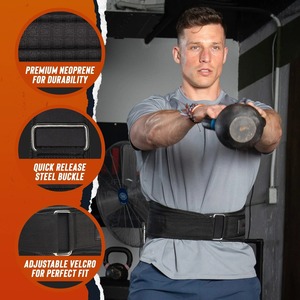 Cinturón de Levantamiento de Pesas con Soporte Acolchado para la Espalda, para Hombres y Mujeres, Gimnasio, Fitness, Entrenamiento de Fuerza, Culturismo, Powerlifting, Ejercicio, Peso Muerto, Sentadillas - Product Image 4