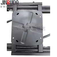 JIN RUI DA Durable 1.2-1.35M Matériel Fonctionnel Table Cadre Guide Rail Frein À Disque Serrure/Angle Droit-Grande Plaque Supérieure Ovale