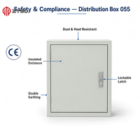 Tableau de distribution électrique sécurisé en acier inoxydable, boîtier de commutation métallique en acier inoxydable, boîte de jonction pour équipement électrique