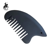 Grattoir de massage facial et dorsal en obsidienne noire naturelle Gua Sha pour la beauté et l'amincissement, par SPA Health Care, planche de raclage en pierre Bian
