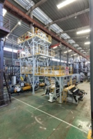 Ligne de production de film soufflé par co-extrusion ABA/ABCDE à 3/5 couches pour film d'emballage robuste, machine extrudeuse de plastique à haut rendement