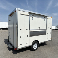 Remorque alimentaire mobile entièrement équipée avec construction en acier inoxydable résistante à la rouille pour la vente de snacks et de restauration rapide