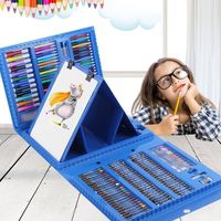 Coffret d'Art 208 Pièces pour Enfants : Pinceaux, Crayons de Couleur, Pastels à l'Huile, Feutres Aquarelle – Idée Cadeau Fête des Enfants
