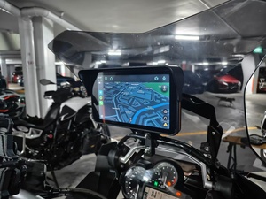เครื่องนำทาง <span class=keywords><strong>GPS</strong></span> ไร้สายสำหรับมอเตอร์ไซค์ Karadar M7001 พร้อม CarPlay และ Android Auto หน้าจอสัมผัส 7 นิ้ว กันน้ำ กล้อง HD 2 ตัว บันทึกภาพ DVR - Product Image 6