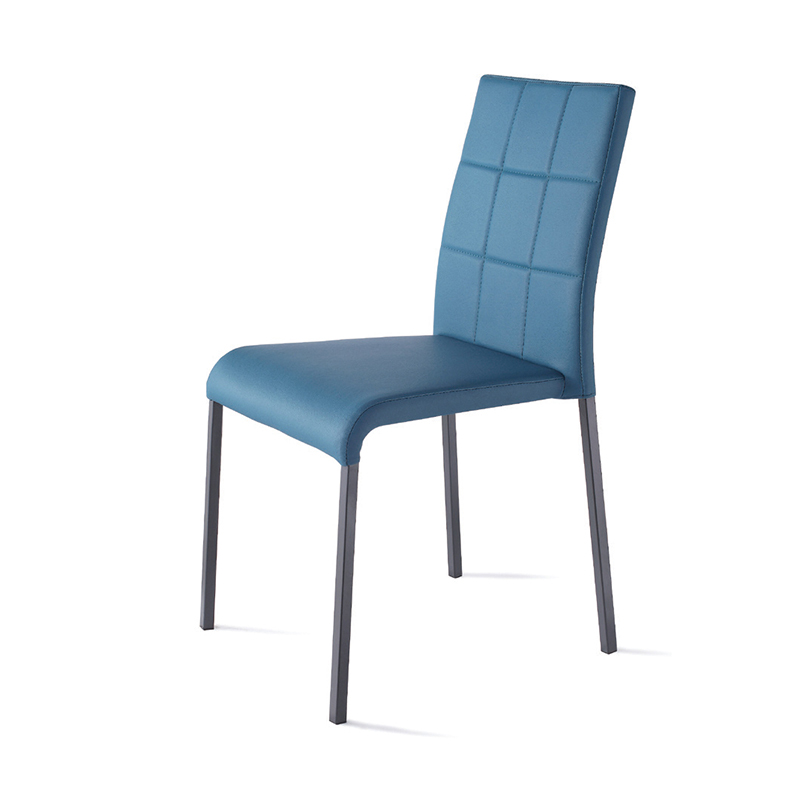 Обитое обеденное кресло мебель из искусственной кожи Итальянский дизайн из нержавеющей стали Заводские обеденные стулья