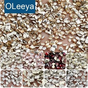 Strass pour ongles OLeeya, zircone, breloques à dos plat, diamants, bijoux, pierres 3D, décoration, gemmes pour nail art - Product Image 1