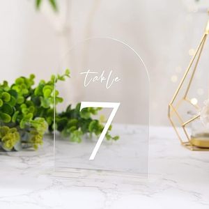 <strong>Clear</strong> Acrylic Wedding Arch <strong>Table</strong> Sign With Holders Organizer For Weddings - Product Image 4