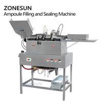 ZONESUN 2 têtes automatique 2ml petite échelle Ampoule remplissage scellant verre Ampoule bouteille cosmétiques remplissage et scellage Machine