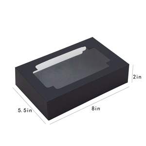 Boîte d'emballage de gâteau toast dessert cuisson boîte en carton blanc avec double fenêtre - Product Image 5