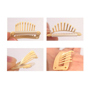 Plastic 9-Prong <b>Clip</b> Hair Extension <b>Snap</b> <b>Clip</b> for Wig Making Secure Hold Comb <b>Clip</b> for Professional Salon Use product - Product Image 5
