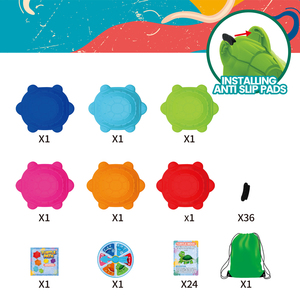 JinYing - Juguetes Sensoriales de Equilibrio con Forma de Estrella de Mar y Tortuga para Niños de 3+ Años, Piedras de Colores para Caminar - Product Image 2