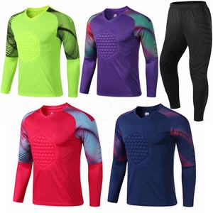 Fluoresent verde <span class=keywords><strong>portiere</strong></span> di <span class=keywords><strong>calcio</strong></span> jersey pianura <span class=keywords><strong>portiere</strong></span> camicia con pantaloni set di alta qualità manica lunga corredi della jersey di <span class=keywords><strong>calcio</strong></span> - Product Image 6