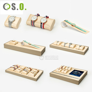 Support de présentation de montres en cuir PU de haute qualité personnalisé, organisateur de présentation de montres - Product Image 2
