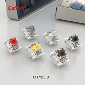 Clavier mécanique linéaire tactile auto-lubrifiant rouge bleu marron jaune avec interrupteur <span class=keywords><strong>Gateron</strong></span> G Pro3.0 - Product Image 1