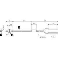 Capteur optique diffuse KLT-M3-S0.5-0.25K, capteur à filetage M3, série de fibres optiques en plastique