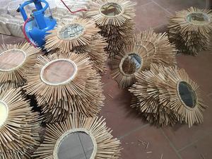 Vietnam Natural Rattan Wicker <b>Round</b> Wall <b>Mirror</b> Handicraft for Home Decor for Living Room and <b>Bathroom</b> Everyday Use - Product Image 5