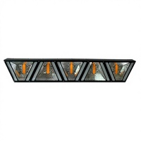 Vente directe usine : Nouvelle lampe LED rétro 5*60W, matrice de pixels RGB, lentille nid d'abeille, contrôle DMX512, CRI 90, en alliage d'aluminium pour bars, clubs et scènes