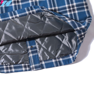 Estilo caliente en <span class=keywords><strong>la</strong></span> calle Forro de algodón cálido plaid casual Camisa de <span class=keywords><strong>manga</strong></span> larga para los hombres - Product Image 4