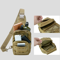Sac à bandoulière tactique unisexe tendance Molle, sac de poitrine sportif d'extérieur, sac à dos de randonnée, fermeture éclair, mini sac bandoulière Oxford USB