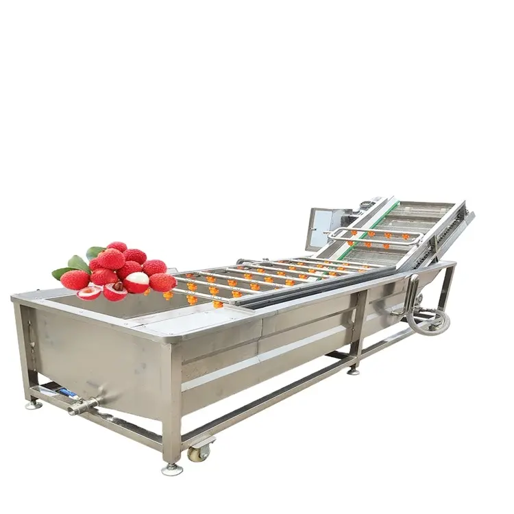 Máquina de secagem automática de azeitona, limpeza automática de legumes, citrino, frutas, batata, bolhas, limpeza, corte, máquina de lavar