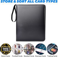 9 cepli PU deri oyun kartı klasörü, kart albümü, kart kitabı, kart tutucu, TCG spor kartı koruyucusu