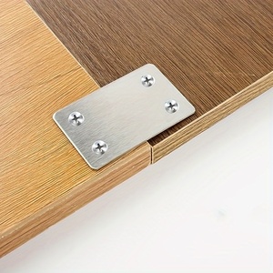Placa de conexión recta de Metal de 1,2mm de espesor personalizada, diseño moderno para muebles de cocina y baño, soporte de esquina con fijación de madera - Product Image 5
