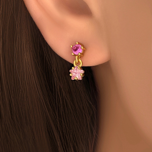 Minimalist Jewelry CZ <b>Earrings</b> 18K Gold Plated Multi Color Zircon Star Studs <b>Earrings</b> for Women - Product Image 6