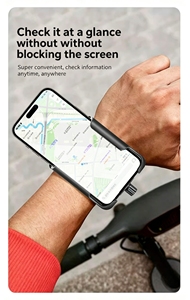 Bracelet de téléphone intelligent réglable, support de téléphone portable pour poignet, sac de bras 360° °   Supports de téléphone rotatifs pour la course à pied, le cyclisme, la randonnée et le fitness - Product Image 5