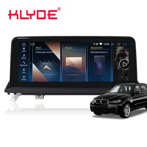 KLYDE 10.25/12.3 "자동차 안드로이드 화면 BMW X5 E70 X6 E71 (2007-2010) CCC 안드로이드 13 8 + 128GB 카플레이 4G LTE 안드로이드 자동