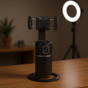 Trípode con seguimiento automático de rostros para teléfonos inteligentes, rotación de 360 grados, equipo de transmisión en vivo, no requiere aplicación, material plástico - Product Image 2