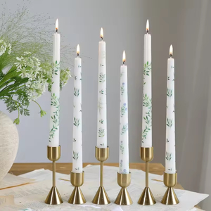Bougie décorative conique de 25 cm en cire de soja sans fumée pour mariage et fêtes, idéale pour Pâques et l'ambiance domestique - Product Image 1