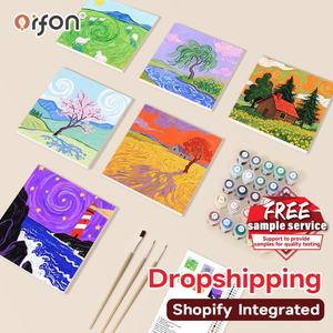 Pinturas al Estilo de <span class=keywords><strong>Van</strong></span> <span class=keywords><strong>Gogh</strong></span> de Orfon, Kit de Pintura <span class=keywords><strong>por</strong></span> Números de 6 Piezas, Pequeña Pintura <span class=keywords><strong>por</strong></span> Números para Hacer uno Mismo, Envío Directo Global OEM - Product Image 1