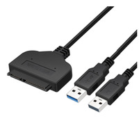 Cable Adaptador de Datos y Alimentación USB 3.0 a SATA de 22 Pines, Corto, para Disco Duro HDD/SSD de 2.5 Pulgadas, para PC y Portátil, Muestra Gratuita