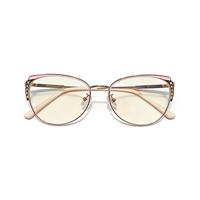 Montures de lunettes en métal en gros auprès des fabricants, tendance mode homme et femme avec lunettes à diamants