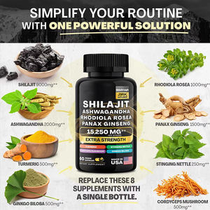 Kapsul Ginseng Maca dengan Ashwagandha Energy-booster suplemen untuk pria untuk dewasa harga grosir Barang Spot tersedia - Product Image 2