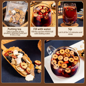 Organik toplu kutulu sıcak Ginseng çay Wolfberry böbrek çay katı sağlık enerji güçlendirici böbrek temizleme detoksifikasyon siyah çay - Product Image 3