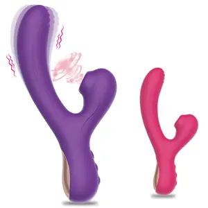 Delove OEM New Sucking Realistic Bunny Wand Dildo vibrator Einziehbares Sexspielzeug Schub kaninchen Dildo vibrator für Frauen