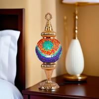 Lampe de table artisanale en verre marocain, mosaïque turque, à piles, E26, économie d'énergie, kit de bricolage pour la maison