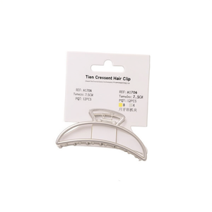 Pinza para el pelo Tien Crescent de 7,5 cm, accesorio para el pelo de metal a la moda para mujer, uso diario - Product Image 1