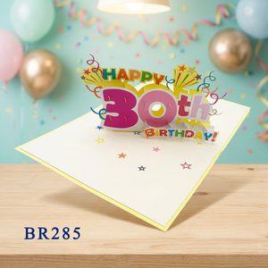 Carte Pop-up 3D Anniversaire 30 Ans Viet-craft Tendance Actuelle, Chiffre 3D, Vœux Faits Main en Papier, Couleur et Taille Personnalisables, Décoration Maison - Product Image 5