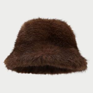 Chapeau Bob Décontracté en Fausse Fourrure à Large Bord pour Femme, Idéal pour l'Hiver, la Pêche et les Voyages - Product Image 5