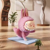 Collection de cadeaux mystère Mart pour la série Monster Lazy Yoga, figurines d'action en résine PVC, animaux, design aléatoire, boîte aveugle