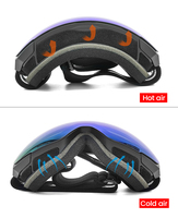 Vente en gros d'usine Lunettes de ski sans monture magnétiques sphériques personnalisées UV400 avec lentilles anti-buée doubles
