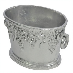 Seau à glace en aluminium durable pour vin et champagne, grande capacité, idéal pour les fêtes et le refroidissement des boissons - Product Image 1