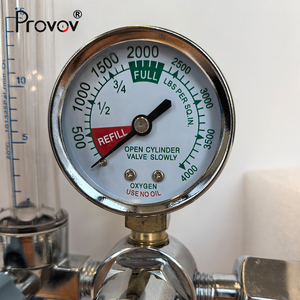 CGA540医療用酸素レギュレーター調整ノブ1-15 LPM流量計4000psiガスレギュレーター（流量計付き） - Product Image 6